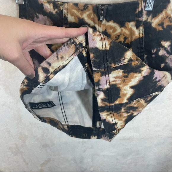 Free people Midnight bleach dyed denim mini skirt women’s size 0 - Picture 5 of 9